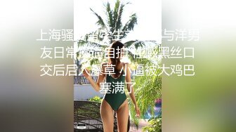 上海骚货留学生刘安娜与洋男友日常操逼自拍 性感黑丝口交后后入爆草 小逼被大鸡巴塞满了