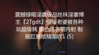 震撼绿帽淫妻极品丝袜淫妻博主『2Tgdt』伺候老婆被各种玩超级贱 银色连衣裙内射 制服肛塞喷精潮吹1 (5)