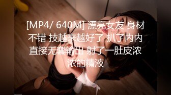 [MP4/ 640M] 漂亮女友 身材不错 技越来越好了 扒了内内直接无套输出 射了一肚皮浓浓的精液