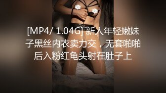 [MP4/ 1.04G] 新人年轻嫩妹子黑丝内衣卖力交，无套啪啪后入粉红龟头射在肚子上