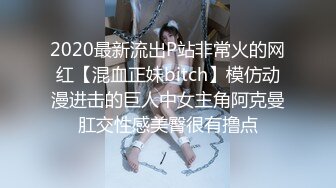 2020最新流出P站非常火的网红【混血正妹bitch】模仿动漫进击的巨人中女主角阿克曼肛交性感美臀很有撸点