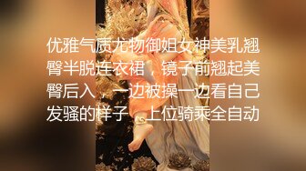 优雅气质尤物御姐女神美乳翘臀半脱连衣裙，镜子前翘起美臀后入，一边被操一边看自己发骚的样子，上位骑乘全自动