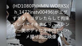 (HD1080P)(HMN WORKS)(h_1472instv00496)がエグすぎる！ヨダレたらして拘束プレイでイキまくり。スレンダー美ボディに生中出し。ハメ撮り流出映像